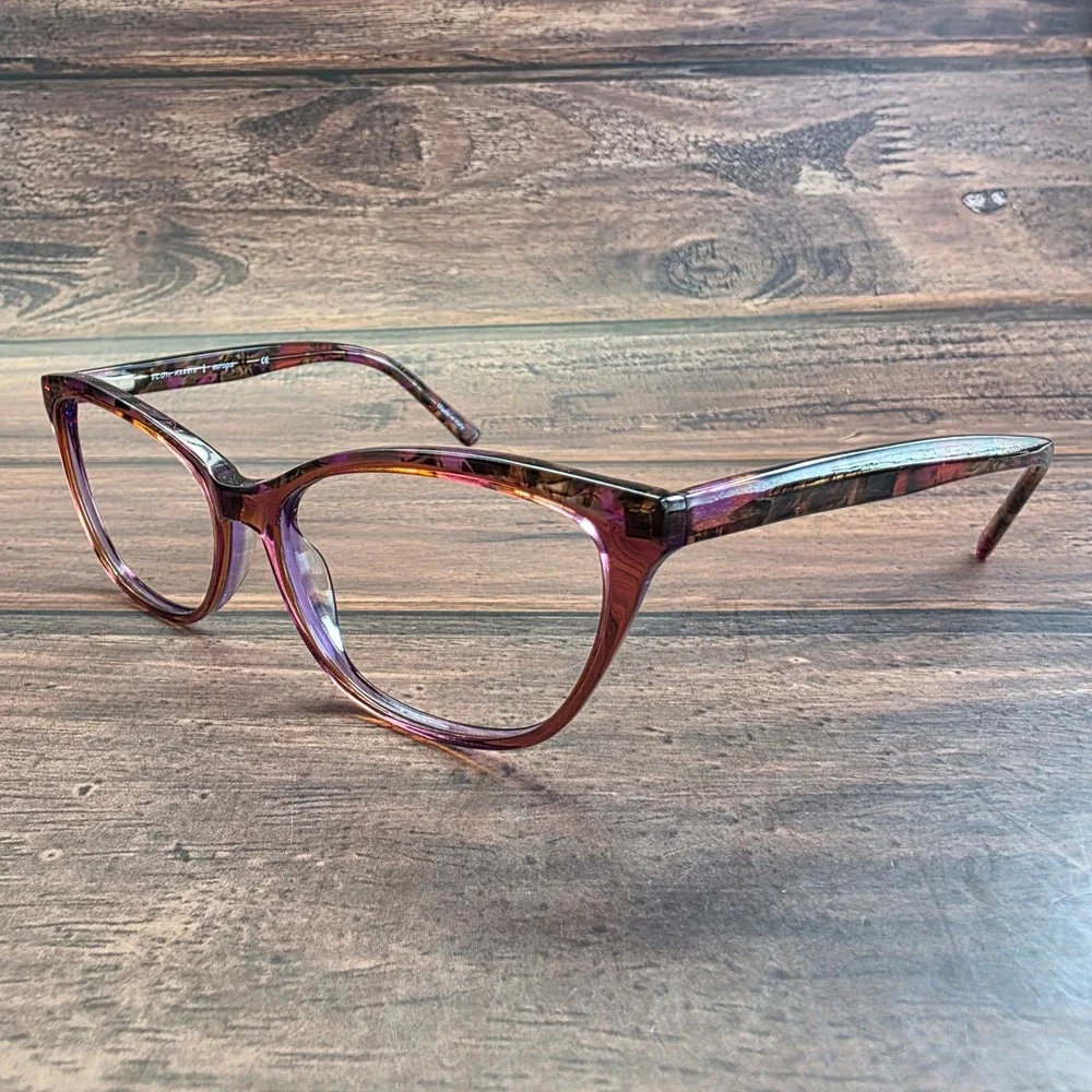 Scott Harris Europa SH-558 Purple Tortoise Cat Eye Eyeglasses Frames Italy 55-15